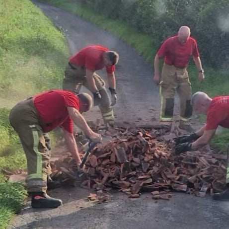 Firefighters forced to remove 'reckless flytipping' to unblock road in Somerset